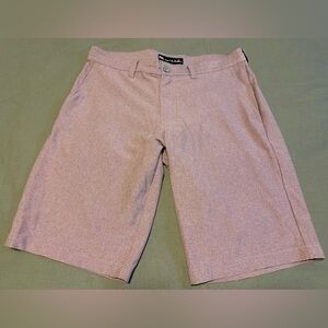 Travis Mathew Pink Striped Golf Shorts Mens 34 Moisture Wick Stretch
